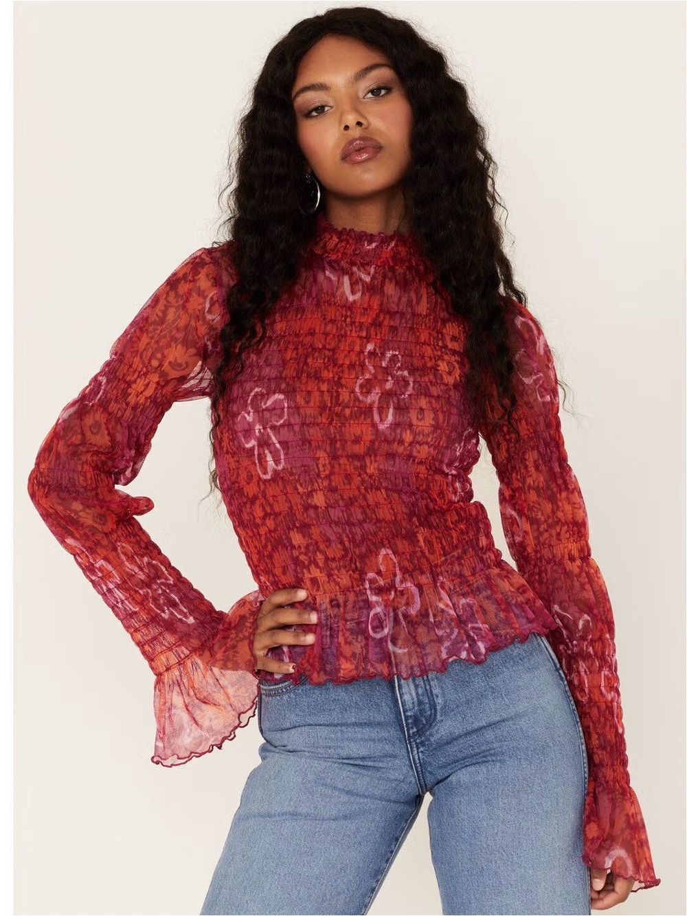 Free People “Hello There” Floral Top